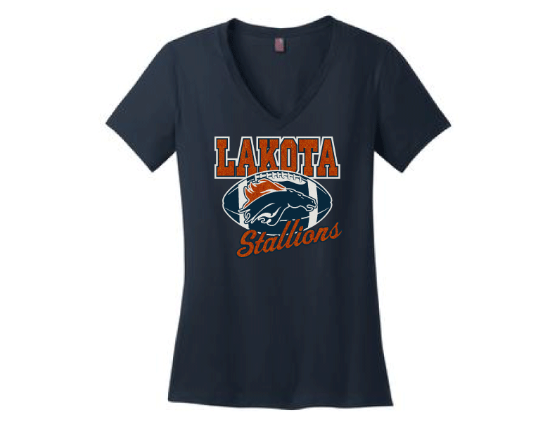 Glitter - DM1170L - Ladies & Girls Fitted V-Neck T