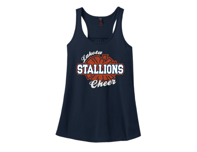 Cheer Glitter - DM420 - Ladies & Girls Solid Gathered Racerback Tank