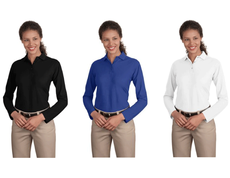 L500LS - Ladies Long Sleeve Silk Touch Polo