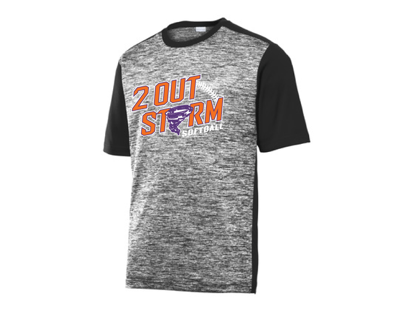 ST395- Sport-Tek PosiCharge Electric Heather Colorblock Tee
