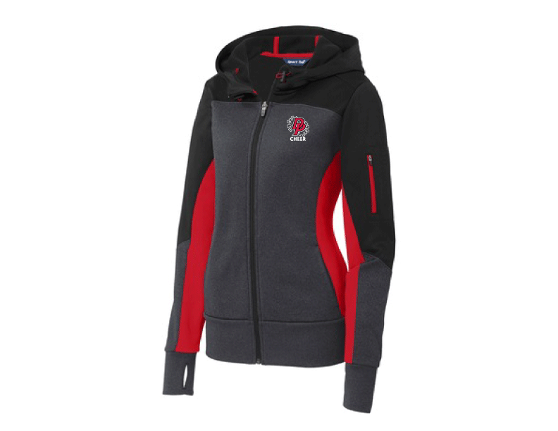 LST245 - Ladies Fleece Colorblock Full-Zip Hooded Jacket