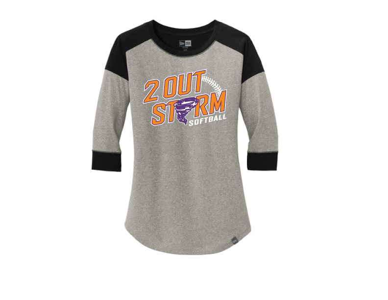 LNEA104 New Era® Ladies Heritage Blend 3/4-Sleeve Baseball Raglan Tee