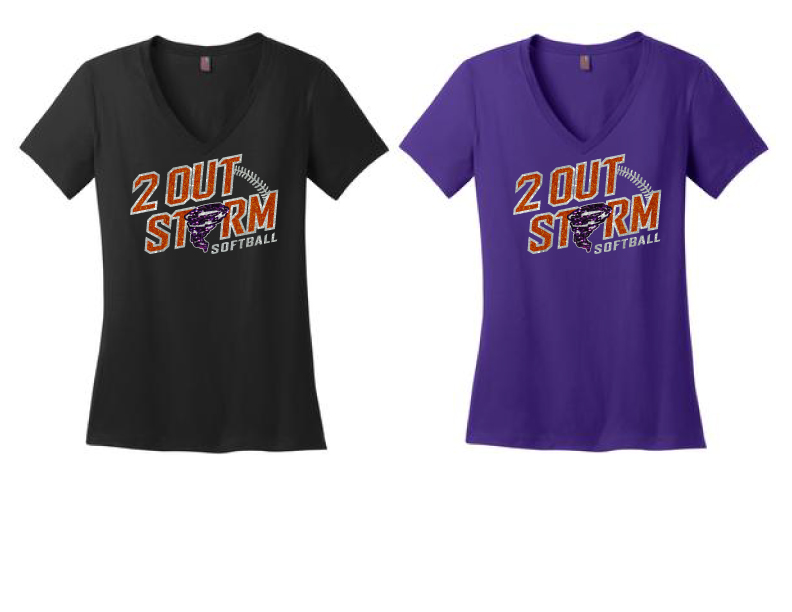 DM1170L - Ladies Perfect Weight V-Neck Tee