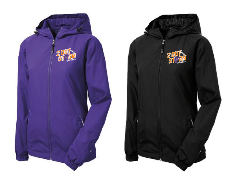 LST76 - Ladies Colorblock Hooded Raglan Jacket