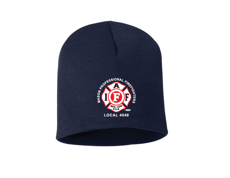 Embroidered - 3810 - Bayside - USA-Made 8 1/2 Inch Knit Beanie