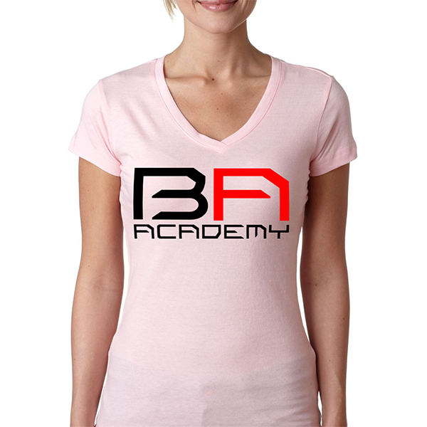 Women's Sporty V-Neck Tee - White (3400L)