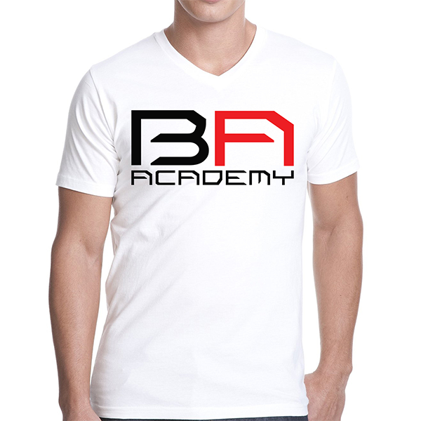 Men's V-Neck T-Shirt - White - (N3200)