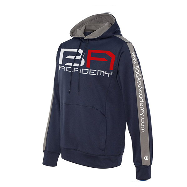 Champion Adult Performance Hooded Pullover Fleece Hoodie - Navy/Grey ( S220)