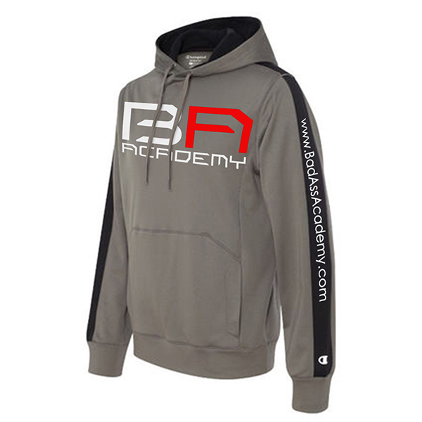 Champion Adult Performance Hooded Pullover Fleece Hoodie - Grey/Black ( S220)