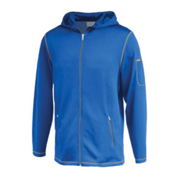12 Mid-Weight Full Zip with Hood and Graphite Stitching