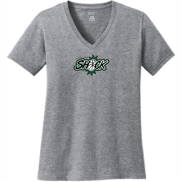 F. Ladies Gray V-Neck