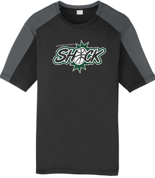 E. Black/Gray Performance T-Shirt