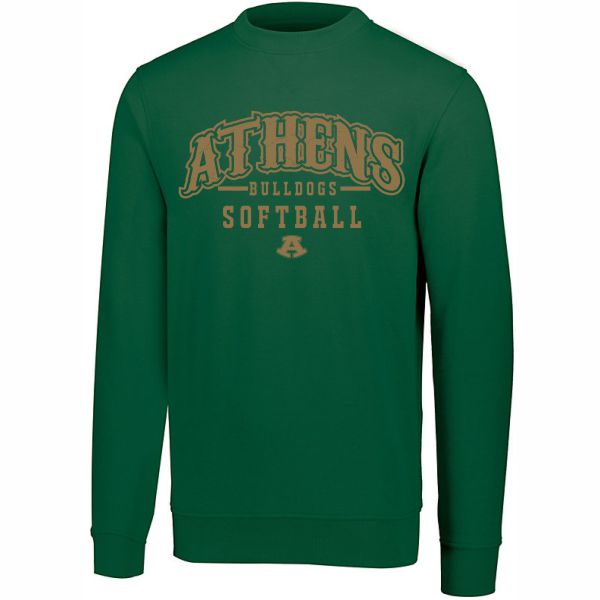 F) Augusta Fleece Crewneck Forest Heavyweight Sweatshirt