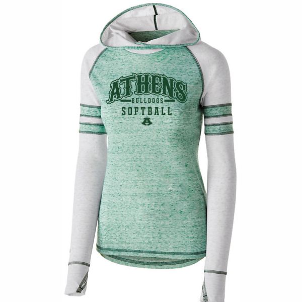 M) Holloway Ladies Advocate Forest/Gray Vintage Hoody