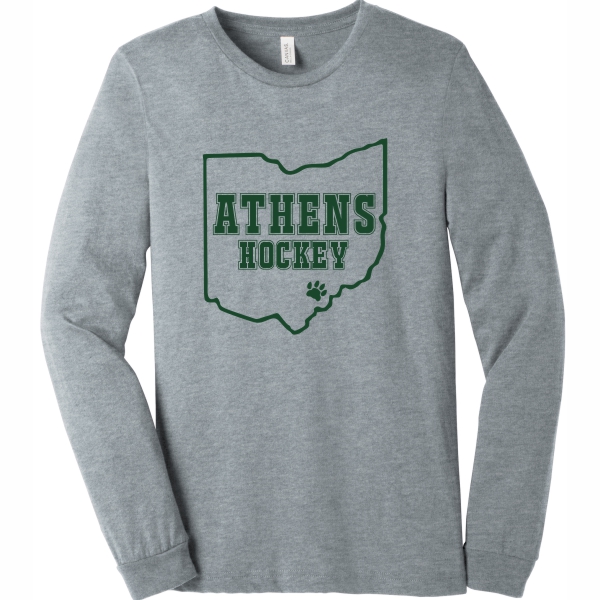 D. Grey Long Sleeve T-Shirt