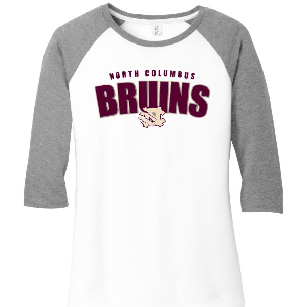 J. Ladies Tri-Blend Raglan